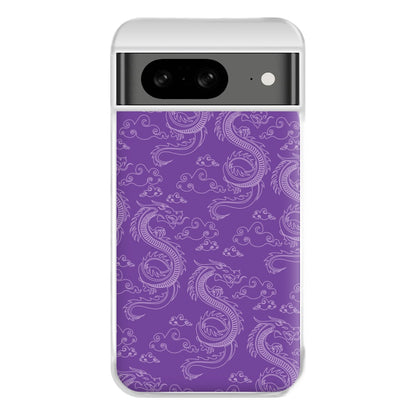 Purple Dragon Pattern Phone Case for Google Pixel 8