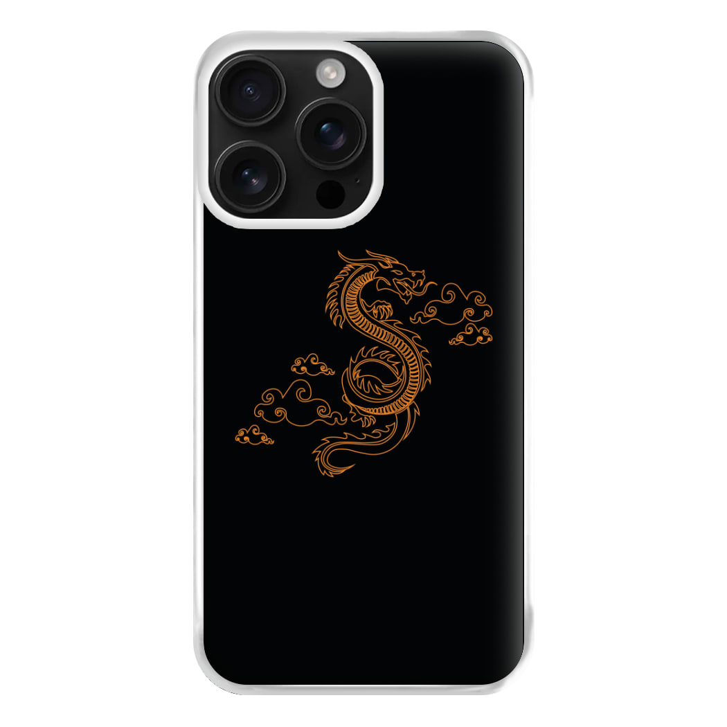 Orange - Dragon Patterns Phone Case