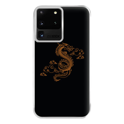 Orange - Dragon Patterns Phone Case for Galaxy S20 Ultra