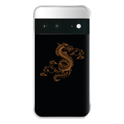 Orange - Dragon Patterns Phone Case for Google Pixel 6a