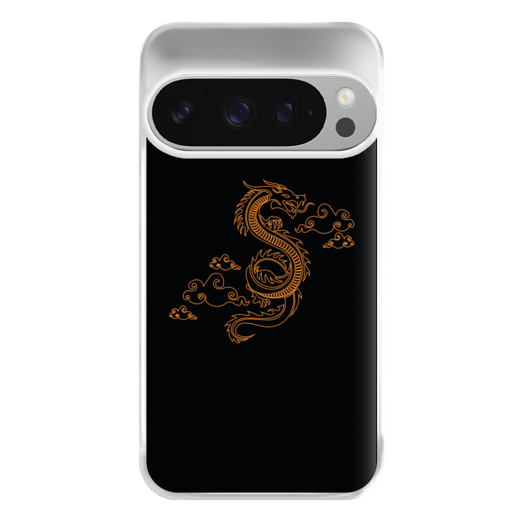 Orange - Dragon Patterns Phone Case for Google Pixel 9 Pro XL