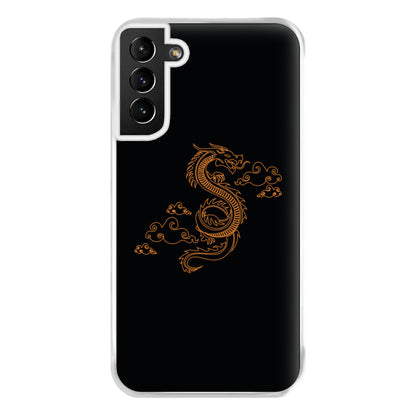 Orange - Dragon Patterns Phone Case for Galaxy S21 Plus