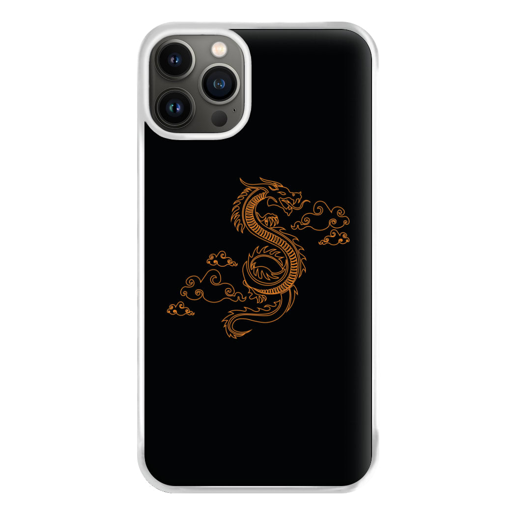 Orange - Dragon Patterns Phone Case for iPhone 13