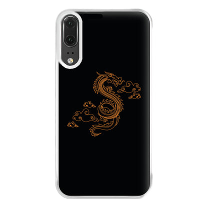 Orange - Dragon Patterns Phone Case for Huawei P20