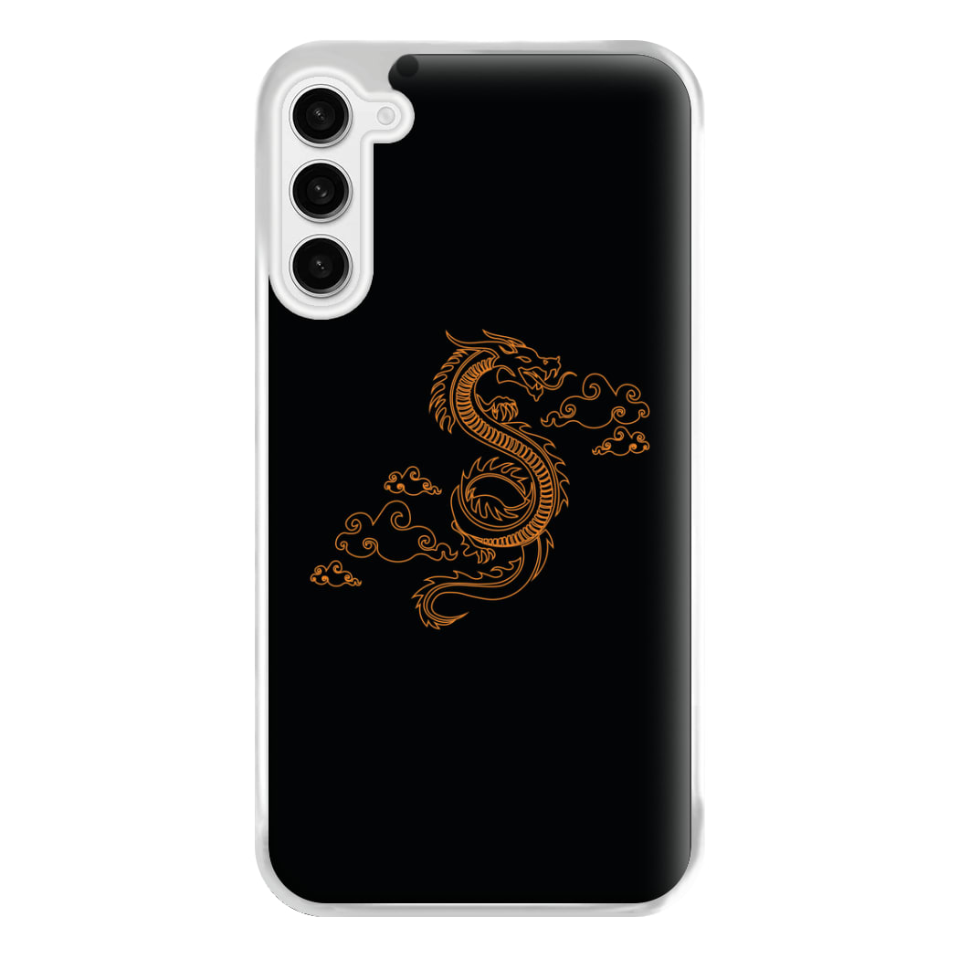 Orange - Dragon Patterns Phone Case for Galaxy S23FE