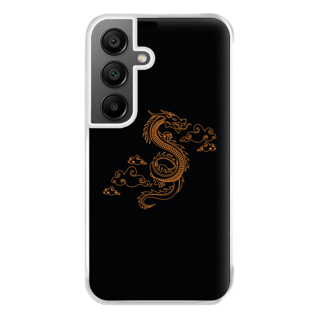 Orange - Dragon Patterns Phone Case for Galaxy A55