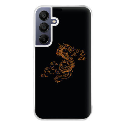 Orange - Dragon Patterns Phone Case for Galaxy A16