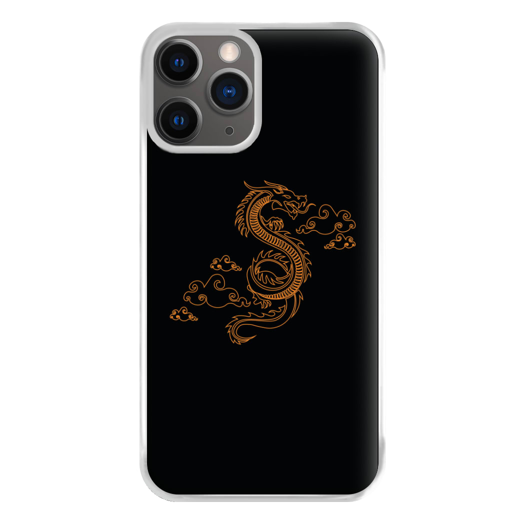 Orange - Dragon Patterns Phone Case for iPhone 12 Pro Max