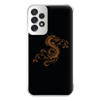 Orange - Dragon Patterns Phone Case for Galaxy A53