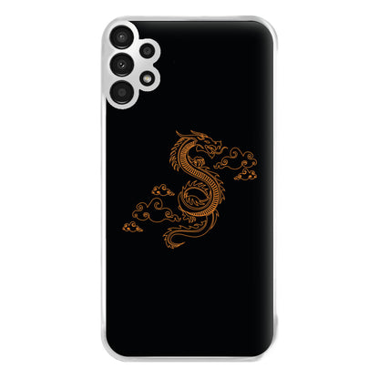 Orange - Dragon Patterns Phone Case for Galaxy A13