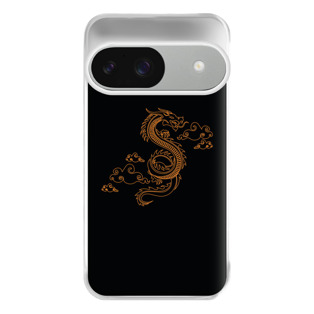 Orange - Dragon Patterns Phone Case for Google Pixel 9 / 9 Pro