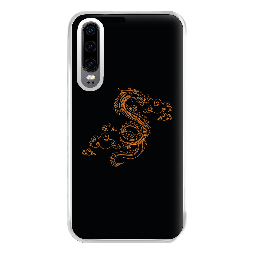 Orange - Dragon Patterns Phone Case for Huawei P30