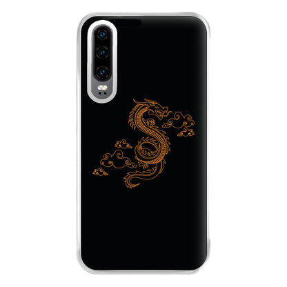 Orange - Dragon Patterns Phone Case for Huawei P30