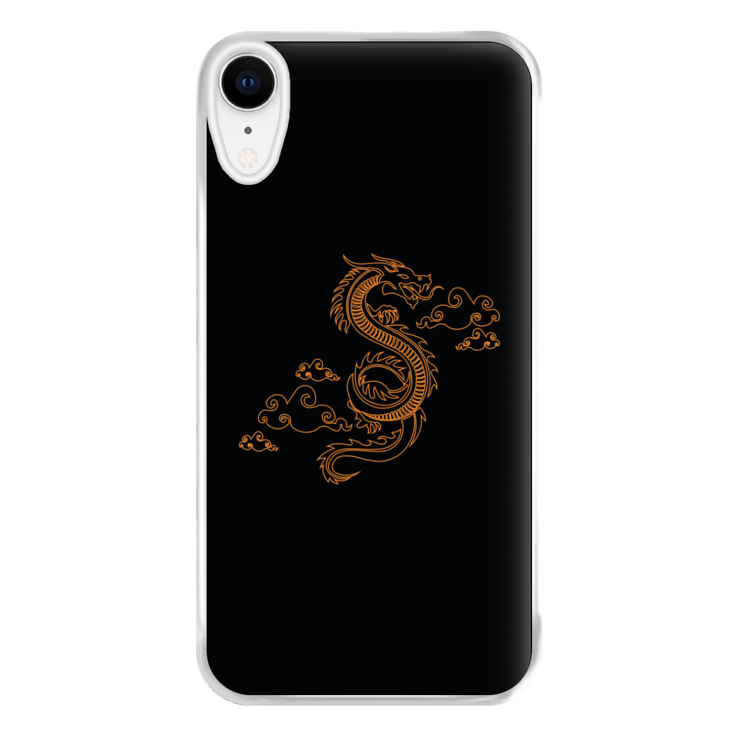 Orange - Dragon Patterns Phone Case for iPhone XR