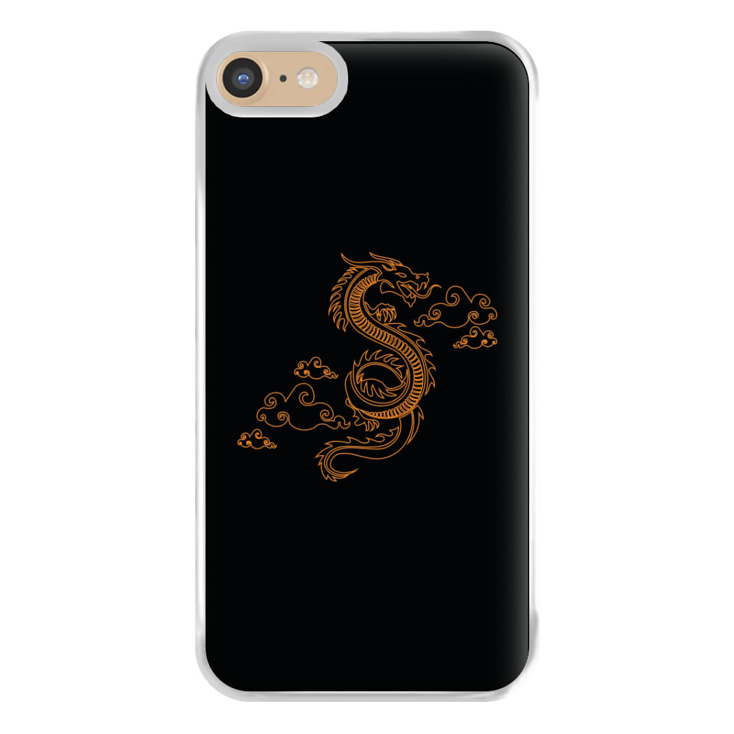 Orange - Dragon Patterns Phone Case for iPhone 6 / 7 / 8 / SE