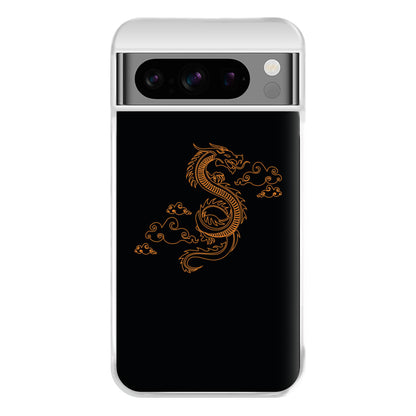 Orange - Dragon Patterns Phone Case for Google Pixel 8 Pro