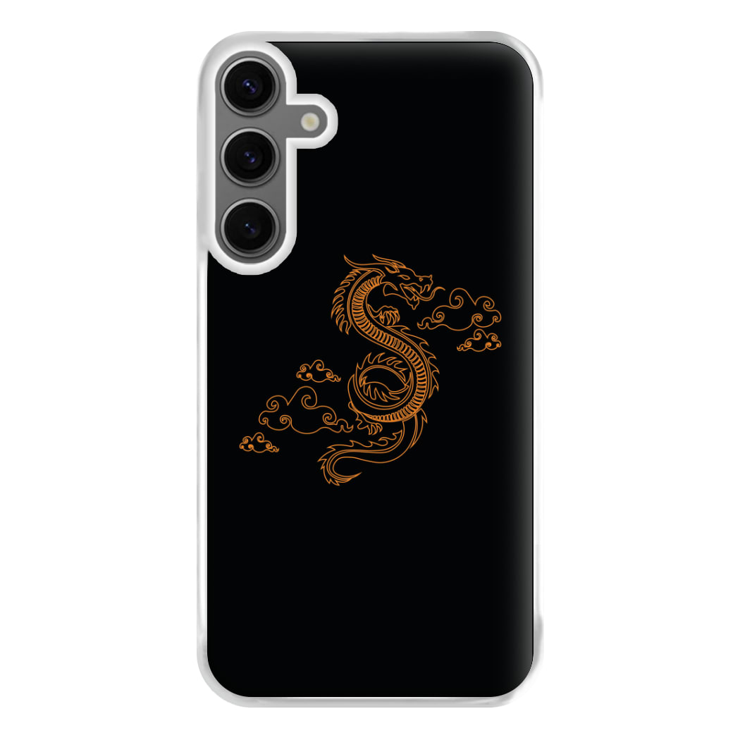 Orange - Dragon Patterns Phone Case for Galaxy S24FE