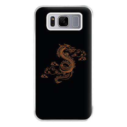 Orange - Dragon Patterns Phone Case for Galaxy S8 Plus