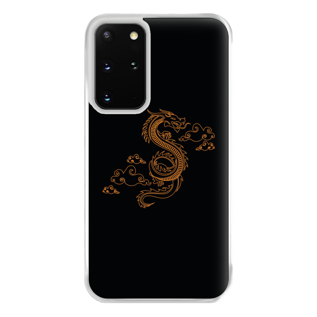 Orange - Dragon Patterns Phone Case for Galaxy S20 Plus