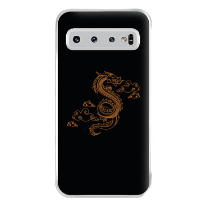 Orange - Dragon Patterns Phone Case for Galaxy S10 Plus