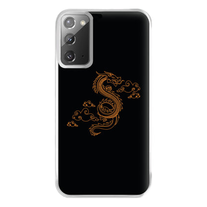 Orange - Dragon Patterns Phone Case for Galaxy Note 20 Ultra