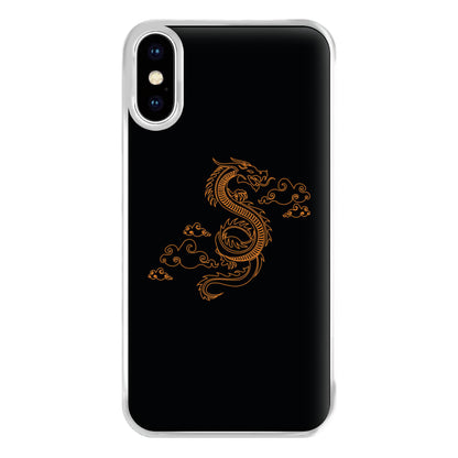 Orange - Dragon Patterns Phone Case for iPhone XS Max