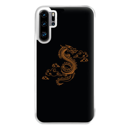 Orange - Dragon Patterns Phone Case for Huawei P30 Pro