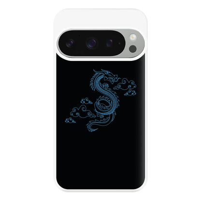 Blue - Dragon Patterns Phone Case for Google Pixel 9 Pro XL