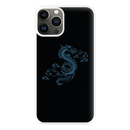 Blue - Dragon Patterns Phone Case for iPhone 13 Pro Max