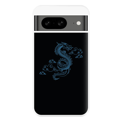 Blue - Dragon Patterns Phone Case for Google Pixel 8