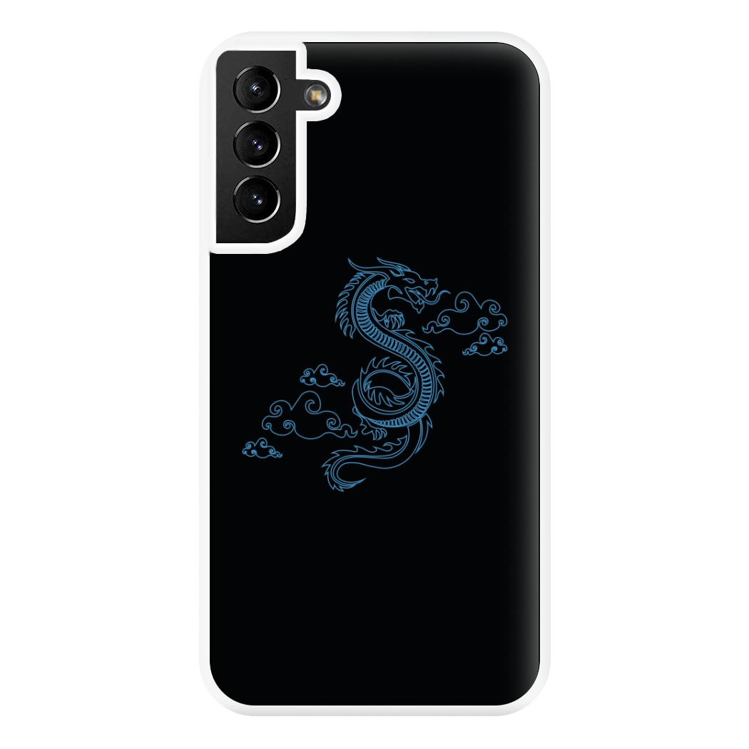 Blue - Dragon Patterns Phone Case for Galaxy S21 Plus