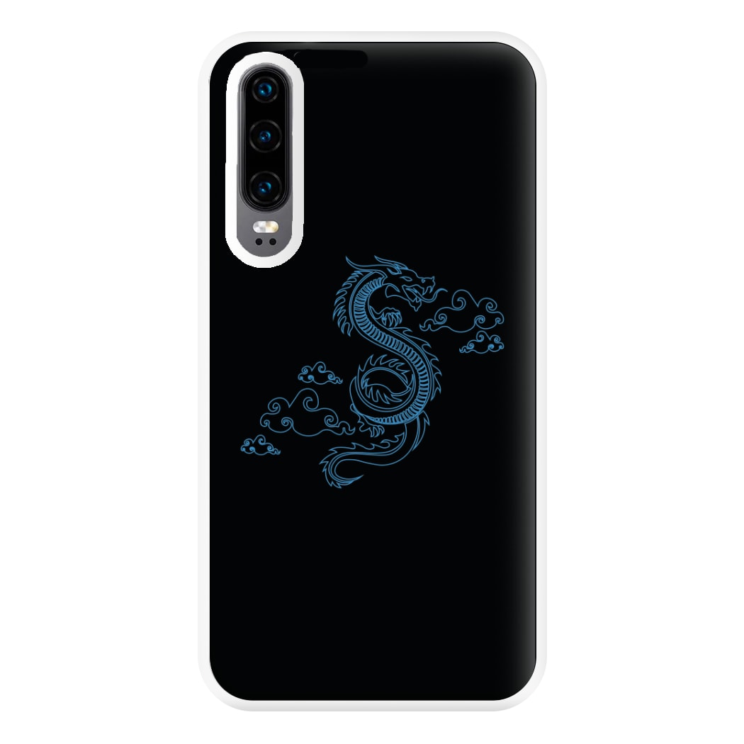 Blue - Dragon Patterns Phone Case for Huawei P30