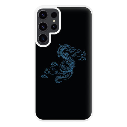 Blue - Dragon Patterns Phone Case for Galaxy S23 Ultra