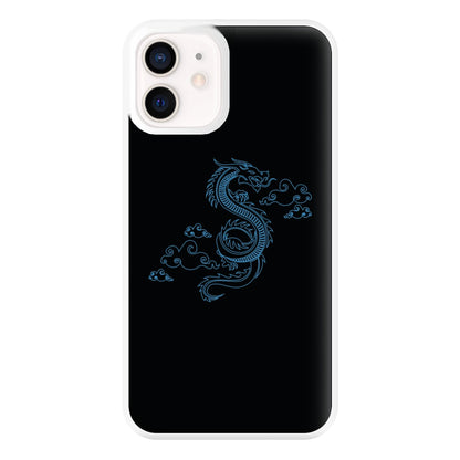 Blue - Dragon Patterns Phone Case for iPhone 12 Mini