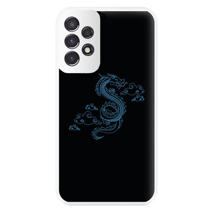 Blue - Dragon Patterns Phone Case for Galaxy A53