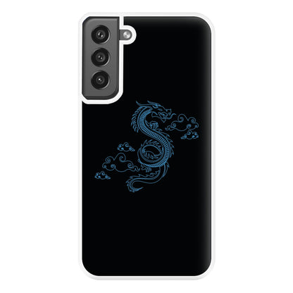 Blue - Dragon Patterns Phone Case for Galaxy S21FE