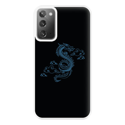 Blue - Dragon Patterns Phone Case for Galaxy Note 20 Ultra