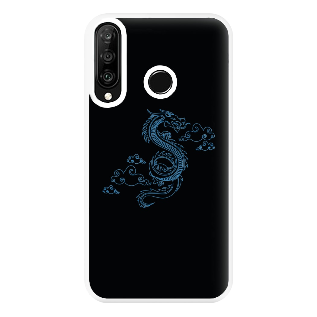 Blue - Dragon Patterns Phone Case for Huawei P30 Lite