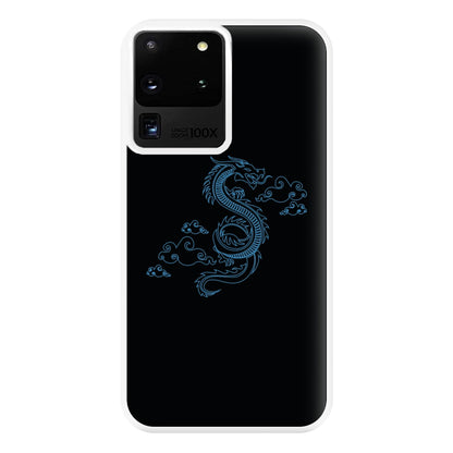 Blue - Dragon Patterns Phone Case for Galaxy S20 Ultra