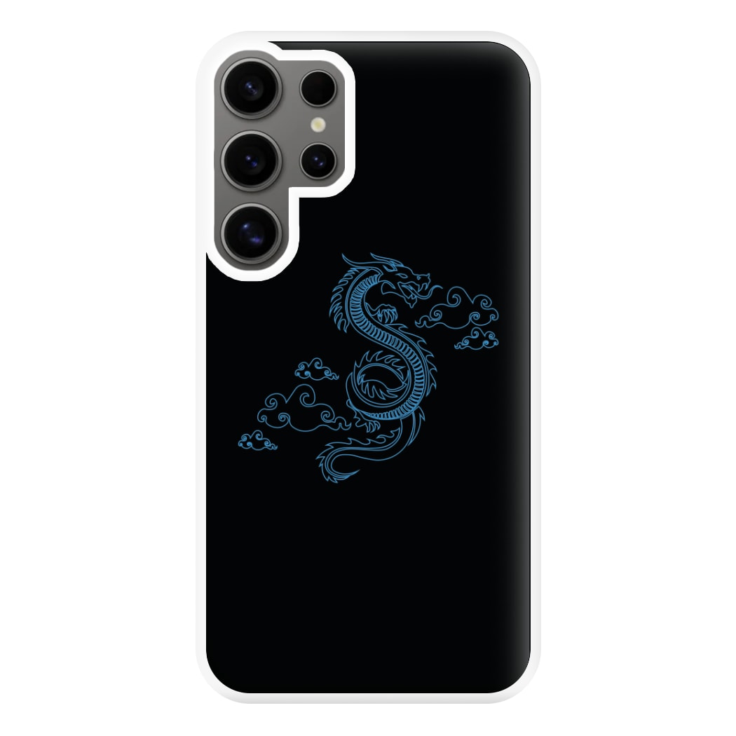 Blue - Dragon Patterns Phone Case for Galaxy S24 Ultra