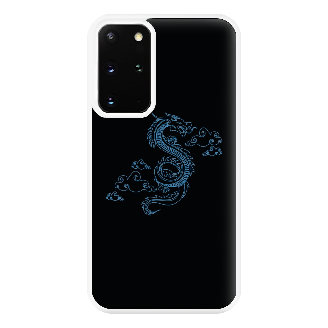 Blue - Dragon Patterns Phone Case for Galaxy S20 Plus