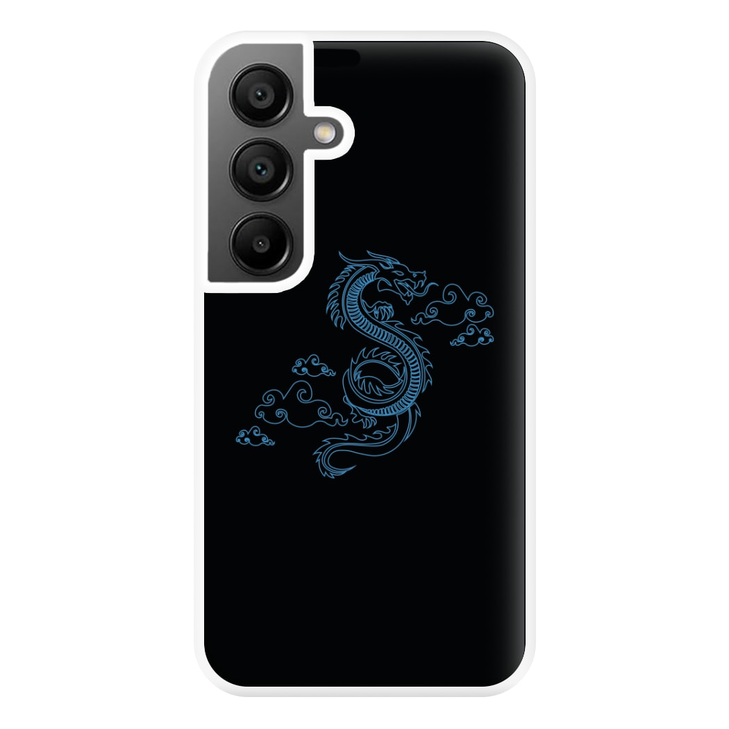 Blue - Dragon Patterns Phone Case for Galaxy A55