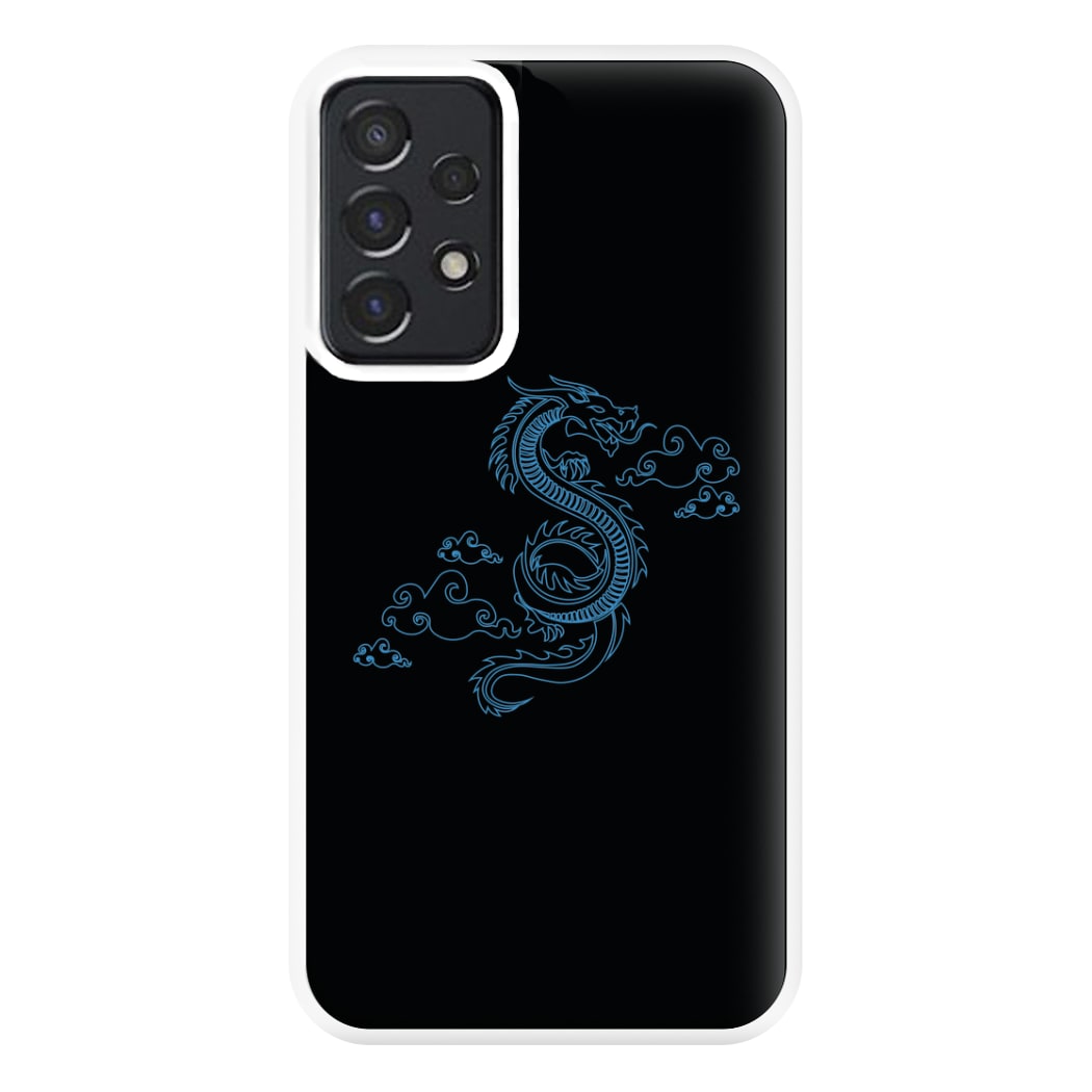 Blue - Dragon Patterns Phone Case for Galaxy A52 / A52s