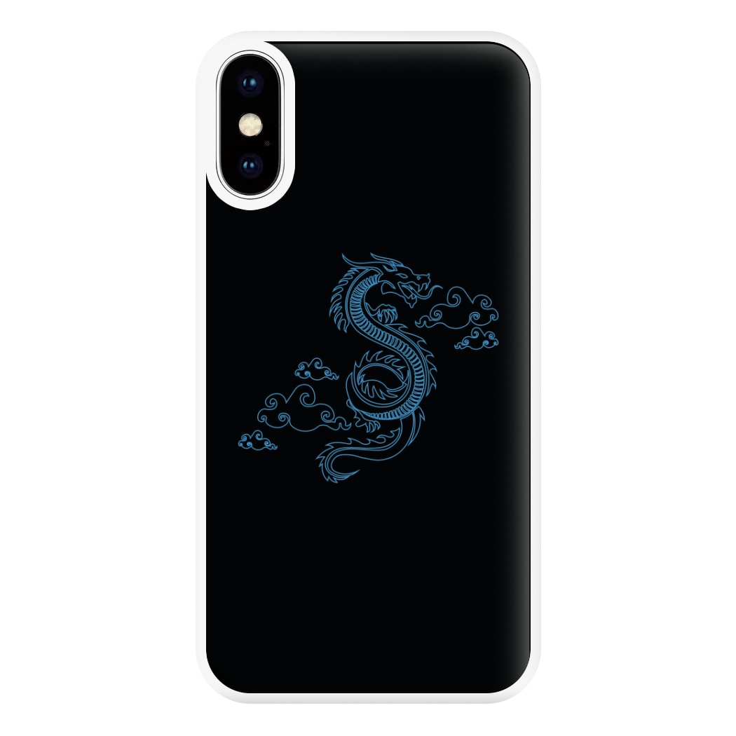 Blue - Dragon Patterns Phone Case for iPhone XS Max