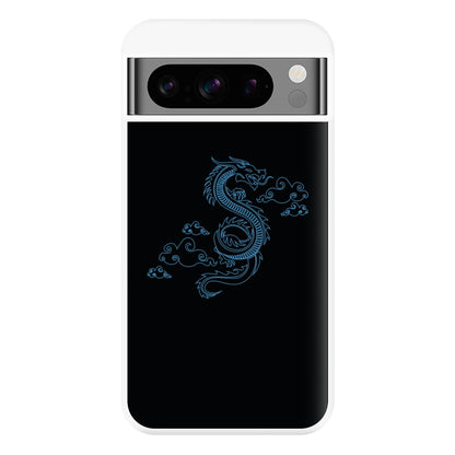 Blue - Dragon Patterns Phone Case for Google Pixel 8 Pro