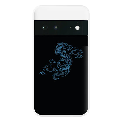 Blue - Dragon Patterns Phone Case for Google Pixel 6a