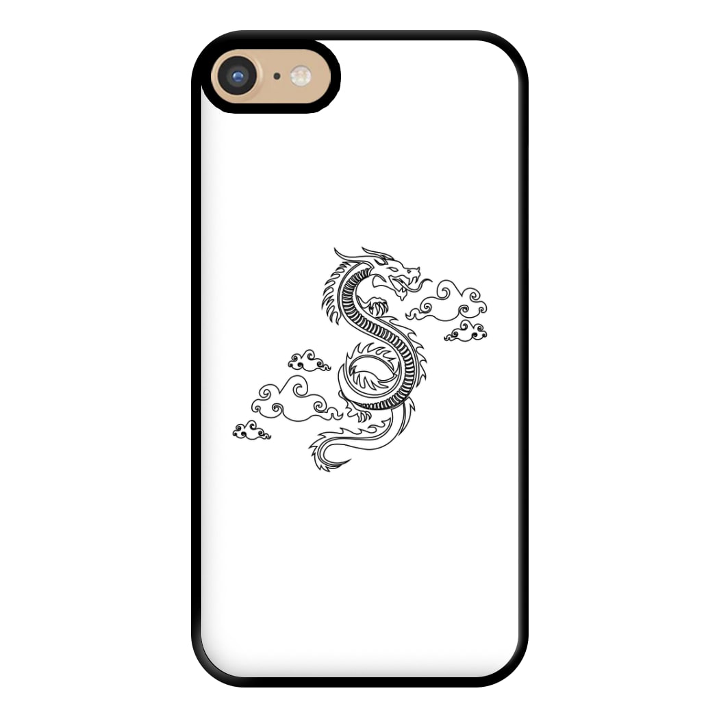 Black - Dragon Patterns Phone Case for iPhone 6 / 7 / 8 / SE