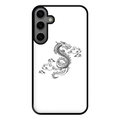 Black - Dragon Patterns Phone Case for Galaxy S23FE