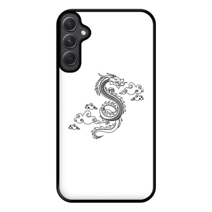 Black - Dragon Patterns Phone Case for Galaxy A14