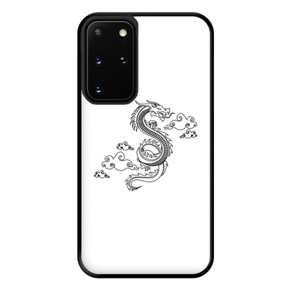 Black - Dragon Patterns Phone Case for Galaxy S20 Plus